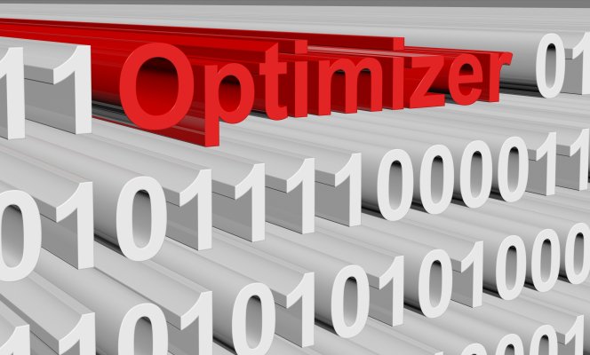 advanced system optimizer optimizer red text on 1 and 0 binary code background
